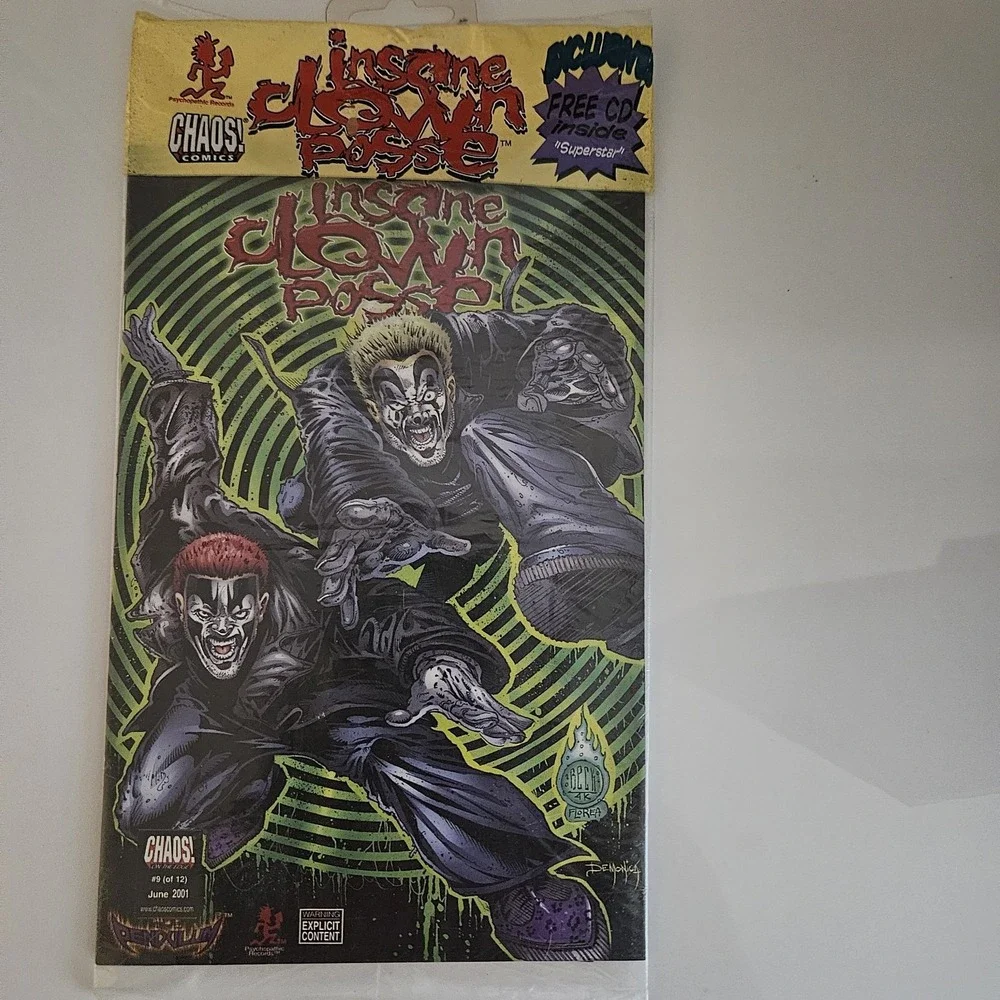 Insane Clown Posse - Pendulum June 2001 #9 Chaos Comic! Cd Included ICP Juggalo